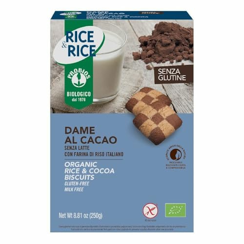 Probios Dame di Riso con Cacao - 250 gr, Senza glutine