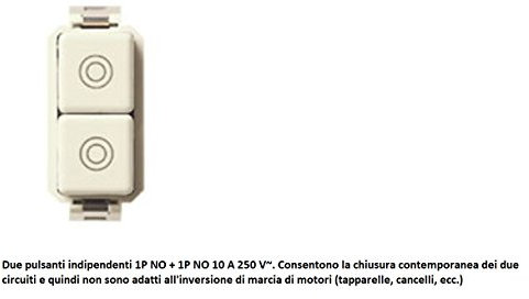 Vimar Serie 8.000 – Pulsante doppio 1 polo no 10 a serie 8000
