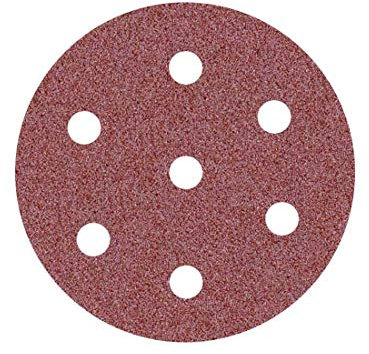 MioTools Fox Klett-Schleifscheiben, 90 mm, 7-Loch, f. Exzenterschleifer, Normalkorund (50 Stk.) K120