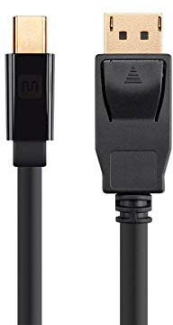 Monoprice 115888 Mini DisplayPort 1.2 to DisplayPort Cable - 1.5 Feet, 4K Capable, Supports 3D Video - Select Series Black