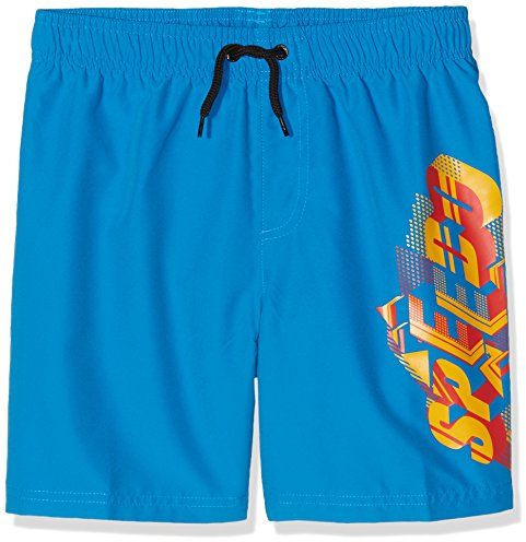 Speedo Jungen Clash Block Graphic Freizeit 38,1 cm Poolreef, Jungen, Clash Block Graphic Leisure 15 inch, Danube/Lava Red/Mango