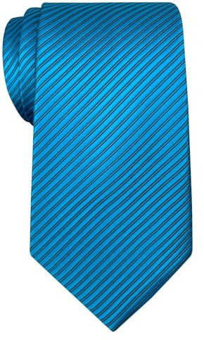 Retreez Herren Prämie Gewebte Krawatte Textur Gestreifte 8 cm - türkis