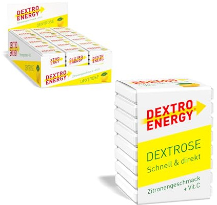 Dextro Energy Würfel Zitrone - 18x46g (18er Pack) | Schnell verfügbarer Traubenzucker mit Vitamin C - geeignet für Alltag, Sport und Schule - Zur Stärkung des Immunsystems