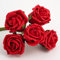 Italian Options Colourfast Artificial Foam Rose Flowers Wedding Bouquet, 5cm, Red