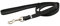 Gummierte Leine mit Handschlaufe - schwarz, 120 cm (1,2 m)