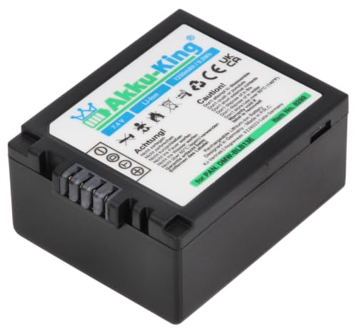 Akku-King Akku kompatibel mit Panasonic DMW-BLB13, DMW-BLB13E, DMW-BLB13PP - Li-Ion 1250mAh - für DMC-G1, DMC-G2, DMC-G10, DMC-GF1, DMC-GH1