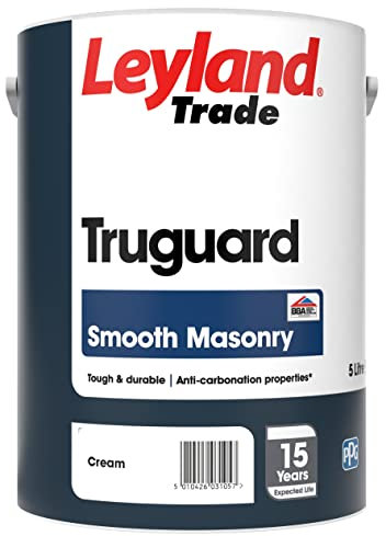 Leyland Trade Truguard Smooth Masonry Paint - Cream 5L