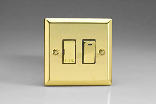 Varilight - 1G 13A Switched Fused Spur with Neon Victorian Brass - XV6ND