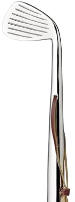 EDZARD Schuhlöffel Parlo, mit Golf-Schläger, Länge 51 cm, vernickelt, silberfarben, hochglanzpoliert, mit Echtleder-Band - Schuhanzieher