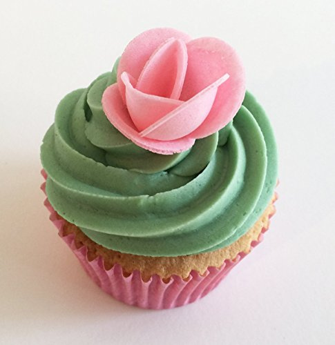Wunderschöne essbare Kuchendekorationen- 150 Rosa Rosen / 150 Edible Pink Roses