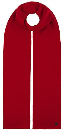 LIERYS Fine Strickschal aus Merinowolle Damen/Herren - Schal Made In Germany - Herrenschal Herbst/Winter - Winterschal rot