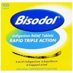 Bisodol Rapid Triple Action Peppermint Tablets