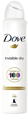 Dove Invisible Dry Anti-Perspirant Deodorant Aerosol 250ml | 48 Hour Sweat & Odour Protection | No White Marks | ¼ Moisturising Cream | Women's Deodorant Spray