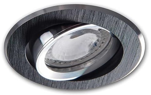 Kanlux Einbaustrahler Rund, Aluminium, schwarz, 230V, GU10