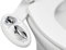 LUXE Bidet NEO 180 - Bidet non électrique avec auto-nettoyage, double buse et fixation pour siège de toilette - Pression de l'eau réglable, modes lavage arrière et intime, commande par levier, blanc
