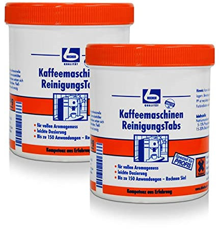 2x Dr. Becher Kaffeemaschinen ReinigungsTabs - 150 Stück - B00MUG724E | Packung (150 Stück)
