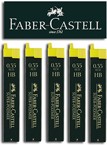 Faber-Castell SUPER-POLYMER Feinminen Etui (5 Dosen, 0,35 HB)