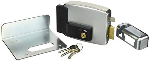 CISA 111721702, Serratura Elettrica da Applicare, 12 V, Zincato, Entrata 70, Mano Sinistra