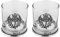 English Pewter Company Bicchiere da whisky in vetro con cardo in peltro e base in peltro [SG706]