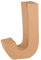 GLOREX 6 2029 110 - Papp - Buchstabe J, Buchstabe aus brauner Pappe, ca. 17,5 X 5,5 cm groß, zum bemalen und bekleben, für Serviettentechnik und Décopatch, ideal als Dekoration