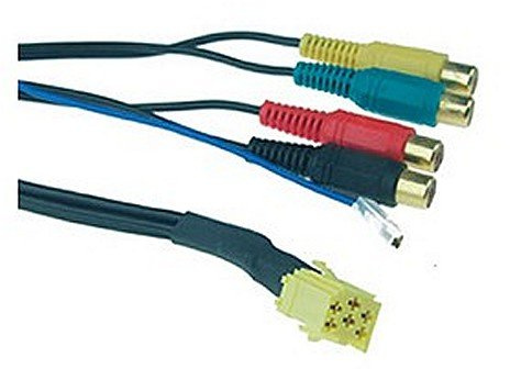 DIETZ Line Out Adapter Mini-ISO Stecker auf 4x Cinch Buchse inkl. Steuerleitung