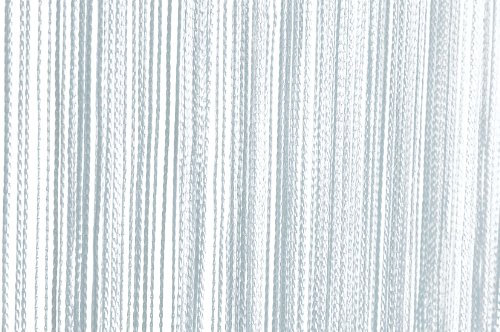 Fadenvorhang Türvorhang 90 x 250 cm Weiß Fadengardine dekorative Gardine für Wohnzimmer, Schlafzimmer