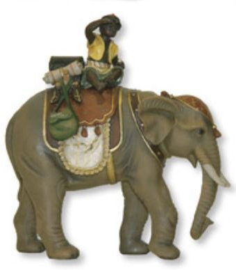 Elefant mit Mohr, für 8cm Figuren