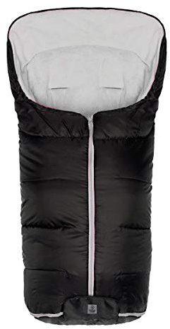 babycab Fußsack Myre big schwarz - für Kinderwagen - Unisex - Winter/Herbst - 100x55x5 cm - aus Polyester - wasser- windabweisend - Futter aus Fleece