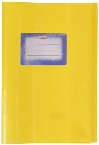 Herlitz 5205018 Hefthülle A5 Baststruktur, 25 Stück, gelb