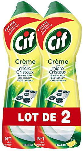 CIF Crème À Récurer Nettoyant Multi Surfaces Citron 750ml (Lot de 2)
