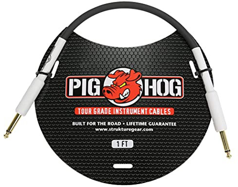 Pig Hog PH1 Câble pour instrument de guitare haute performance 8 mm 0,6 cm