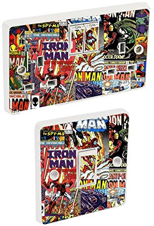 Comics Superhero Light Switch & Double Socket Sticker Vinyl / Skin cover sosw10