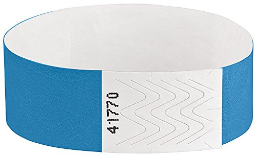 OTWIS Einlassbänder, Kontrollarmbänder, 100 Stück, blau, 250 x 18 mm