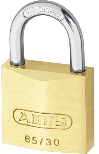ABUS Cadenas laiton 65/35 - Serrure de cave, de casier, etc. - corps de serrure en laiton massif - anse en acier trempé - niveau de sécurité ABUS 4