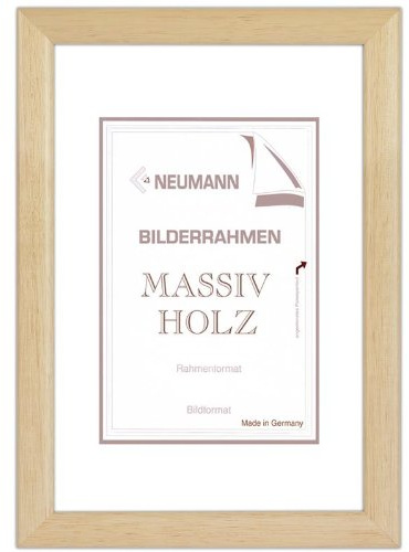Neumann Bilderrahmen Holzwechselrahmen Atlantic 30 x 40 cm, Natur matt