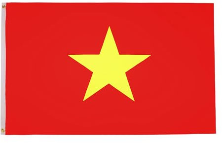 AZ FLAG - Flagge Vietnam - 90x60 cm - Vietnamesische Fahne 100% Polyester mit Messing-Ösen - 50g