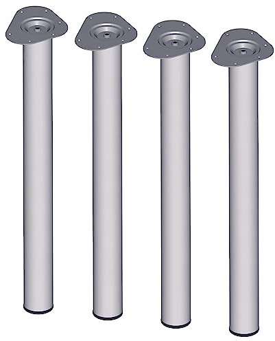 Element System 11102-00038 Möbelfüße Rund, Chrom, 70 cm, 4 Stück
