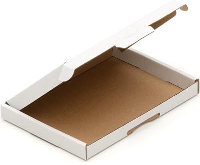 KK Verpackungen Großbriefkartons 157 x 115 x 15 mm Weiß DIN A6 (Außenmaß 175 x 120 x 20 mm) | 25 Stück, Versandkartons Faltschachteln Großbrief Post-Kartons für Warensendungen Büchersendungen (GB02-1)