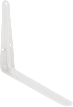Merriway BH05494 White London Style Shelf Brackets 225 x 175mm, Pack of 12 | 90-Degree shelf bracket | 9 x 7 | 40mm (1.6) Wide | Maximum shelf depth of 220mm (8.75)