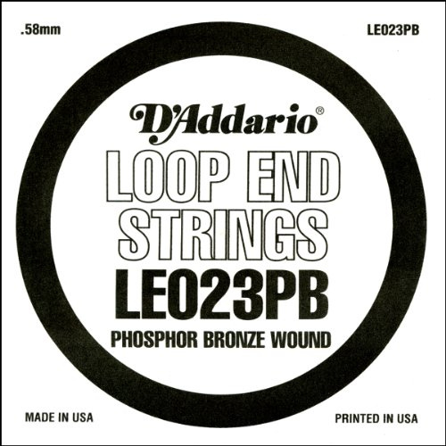 D'Addario .023 Phosphor Bronze Loop End Single String