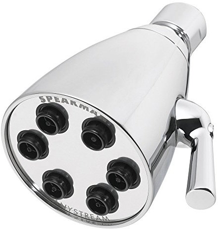 Speakman S-2252 Signature Icon Anystream-Soffione doccia regolabile ad alta pressione, 1,75, ottone massiccio di ricambio, cromato lucido, 2.5 GPM