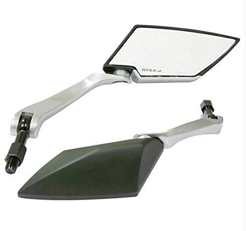 Koso OA016KS0 Spiegel mit mattem schwarzem Gehäuse und klaren Linsen, M10-Gewinde, TT-Stil