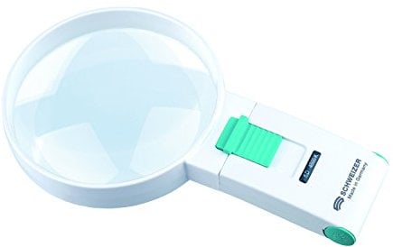 Schweizer Optik - ÖKOLUX plus mobil Handleuchtlupe - 6 D / 2,5-fach / 100 mm / 4500 K 12x 14x