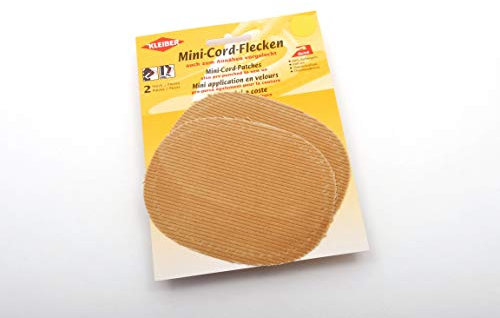 Kleiber + Co.GmbH Fein-Cord-Flecken Mini, Baumwolle, beige, 11 x 8,5 cm