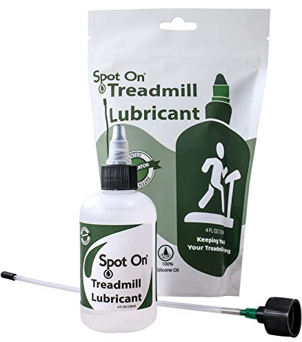 Spot On Lubrifiant pour courroie 100% silicone pour tapis roulant 120 ml – Fabriqué aux États-Unis – Avec un bouchon à visser de précision et un tube d'application pour une lubrification facile et