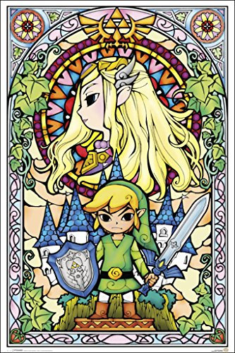 Pyramid America Die Legende von Zelda 'Glasmalerei' Maxi Poster, 61 x 91.5 cm