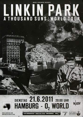 Linkin Park - World Tour, Hamburg 2011 » Konzertplakat/Premium Poster | Live Konzert Veranstaltung | DIN A1 «