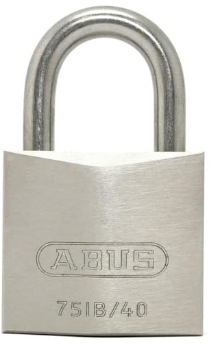 ABUS Marine Vorhängeschloss 75IB/40 - wetterfest - Messing-Schlosskörper mit Nickel Pearl Beschichtung - ABUS-Sicherheitslevel 6 - Silber