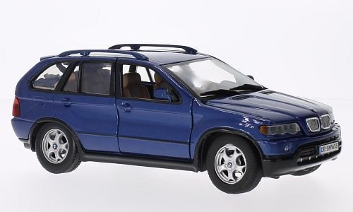 BMW X5, dk. blau, Modellauto, Fertigmodell, Motormax 1:24