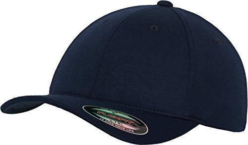 Flexfit Erwachsene Mütze Double Jersey, Navy, S/M